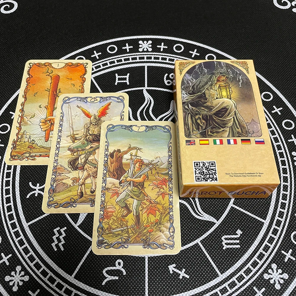 Tarot Deck in English Italian Spanish French German Russian Divination Cards For Beginners Love Deck Boardgame