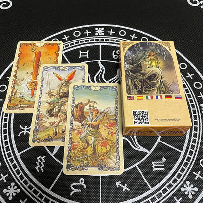 Tarot Deck in English Italian Spanish French German Russian Divination Cards For Beginners Love Deck Boardgame